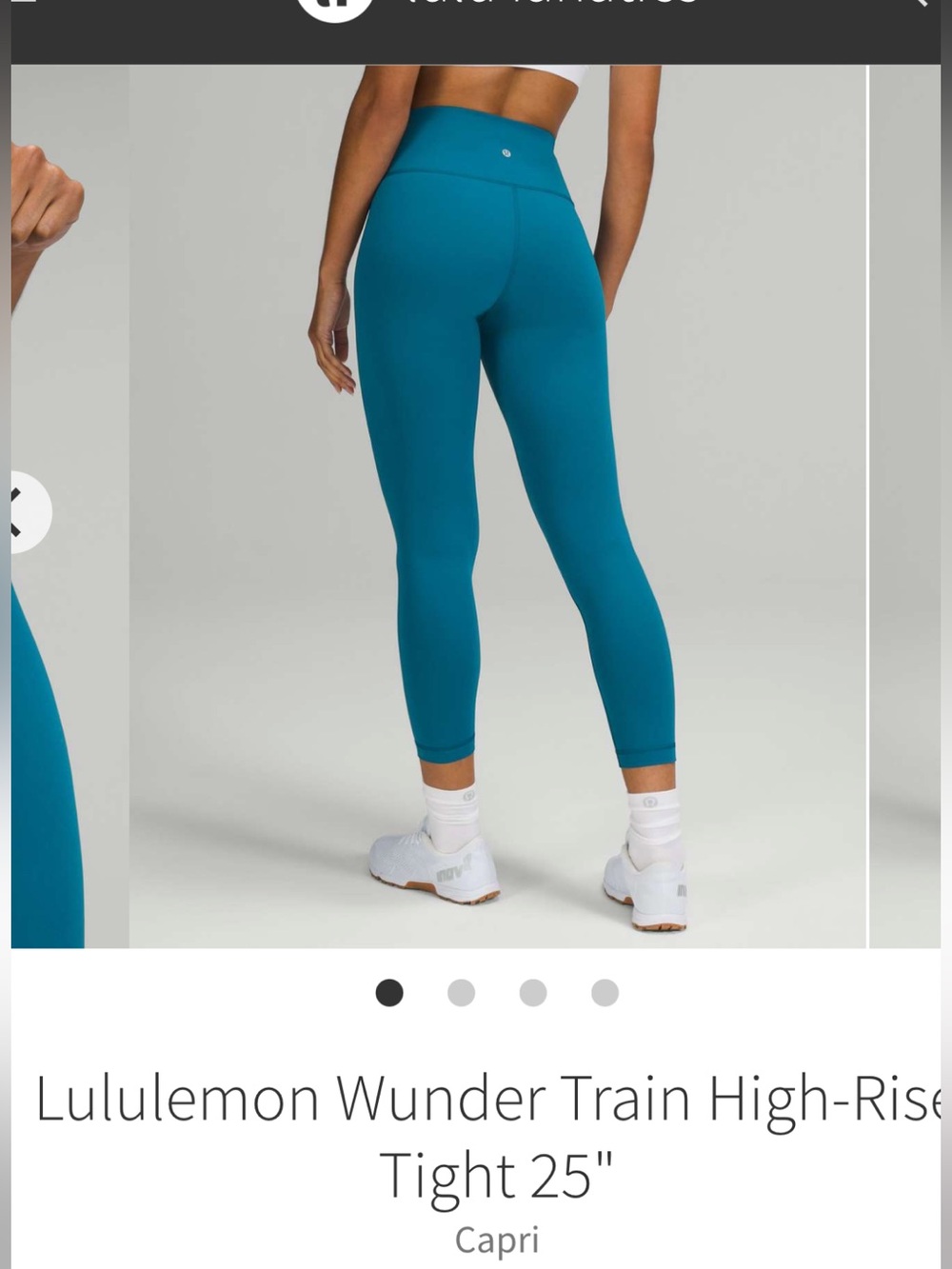 Lululemon Wunder Train leggings in Capri Blue 25” sz 6